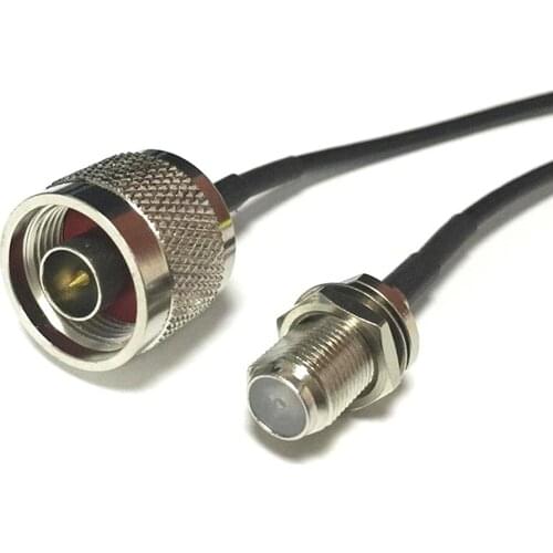 New Modem Coaxial Cable N Male Plug Switch F Female Jack Connector RG174 Cable Pigtail 20CM 8" RF Adapter