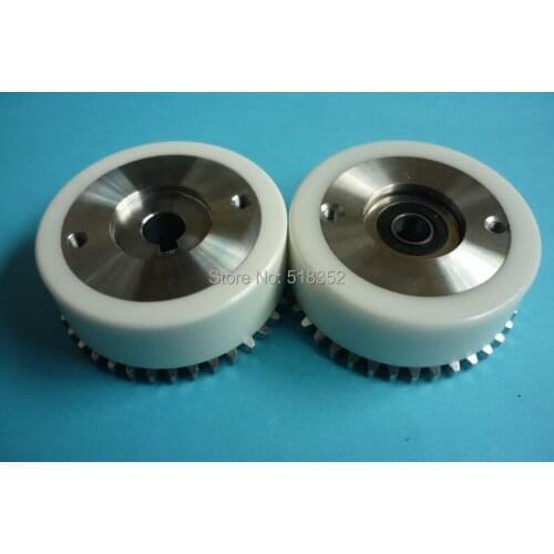 M407 M408 Mitsubishi White Ceramic Pinch Roller Assembly Set with Bearing and Gear for WEDM-LS Wire Cutting Wear Parts