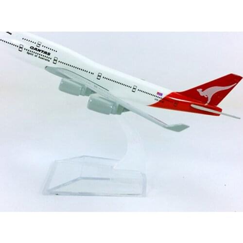 1:400 Scale 16cm Qantas Airways Airlines Boeing B747 Metal Alloy Airplane Model Decoration Plane Kids Gift Collectible