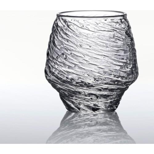 Reusable Luxury Glass Water Bottle Round Whisky Crystal Glasses Long Stem Wine Bottle Vasos De Vidrio Whiskey Glass QJJ60BLB