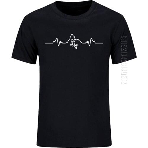 Eat Sleep Climb Cotton Men O Neck T Shirt Print Funny Brand Clothing Born To Climb Evolution CLIMBINGER HEARTBEAT PULSE T-Shirt