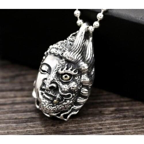 Men Necklace Buddha Pendant Chain Jewelry