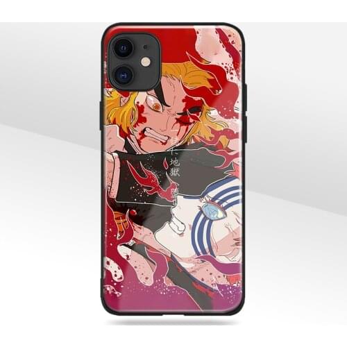 Akaza Kyojuro Kimetsu no Yaiba Movie Infinity Train Glass Soft Phone Case FOR iPhone SE 6s 7 8 Plus X XR XS 11 12 Mini Pro Max