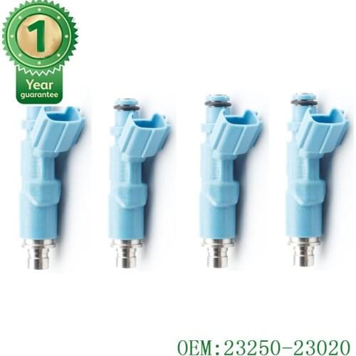 Sets 4 Flow Matched high quality Fuel Injector nozzle injection 23250-23020 2325023020 For Yaris Vitz Verso Prius 23209-29015