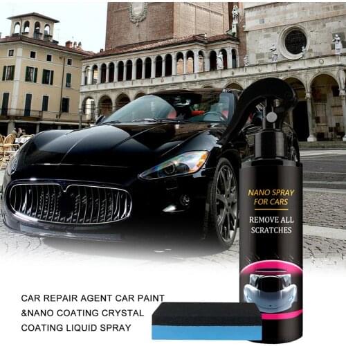 120ml Car Scratch Repair Nano Spray Anti Scratch Spray Crystal Coating Agent Auto Lacquer Paint Care Polished Glass Coating Tool