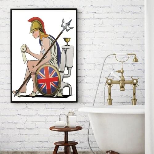 Funny Famous Figure Toilet Picture Nordic Posters and Prints Wall Pictures for Living Room Wall Art Prints Decor
