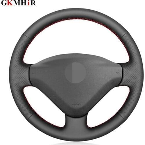Genuine Leather DIY Car Steering Wheel Cover for Peugeot 207 2006-2014 Partner 2009-2018 Expert 2008-2016 Fiat Scudo 2010-2016