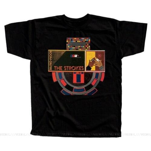 The Strokes – Room On Fire Album Cover 2003 DTG T-Shirt BLACK S-5XL Cotton Birthday Gift Tops Tee Shirt