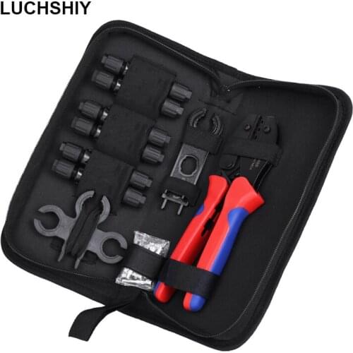 Multitool Crimping Plier Solar Panel PV Terminal Cable Connector Crimper Tool 2.5-6mm2 14-10AWG Pliers Wire Cutters Stripper Set