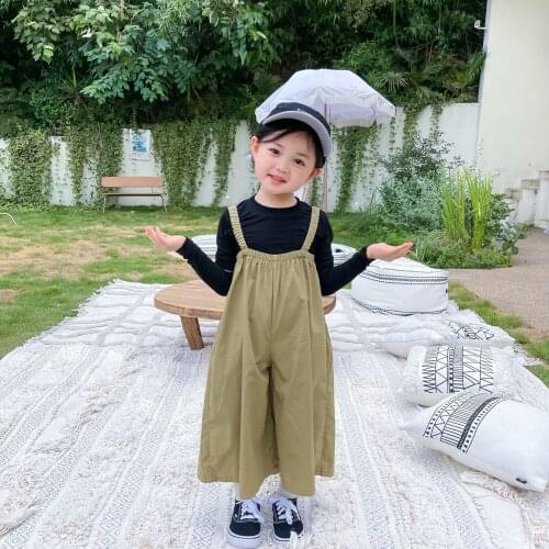 Baby Girl Solid Jumpsuit Overalls Child New Bib Pants Infant Jumpsuit Childrens Clothing Kids Overalls Autumn Girls Outfits