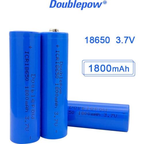 Doublepower 18650 3.7V 1800mAh rechargeable lithium battery, flashlight, laser pointer, remote control, electronic toys