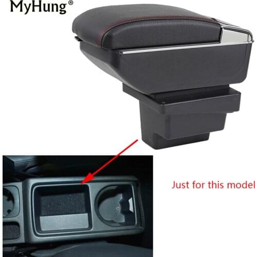 For VW Tiguan 2009-2017 Armrest box Central Console Arm Store content box cup holder ashtray With Rise and Down Function Styling