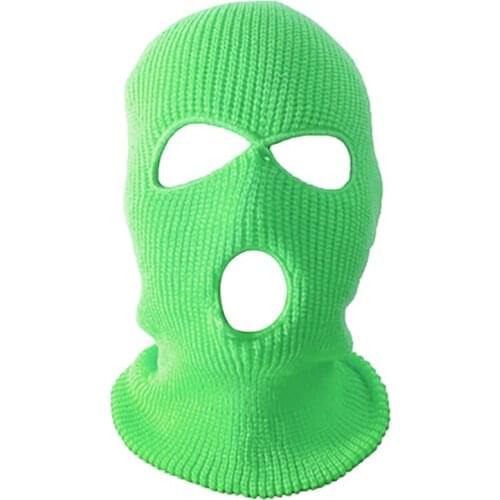 Full Face Cover Ski Mask Hat 3 Holes Balaclava Windproof Knit Beanies Bonnet Winter Warm Unisex Caps