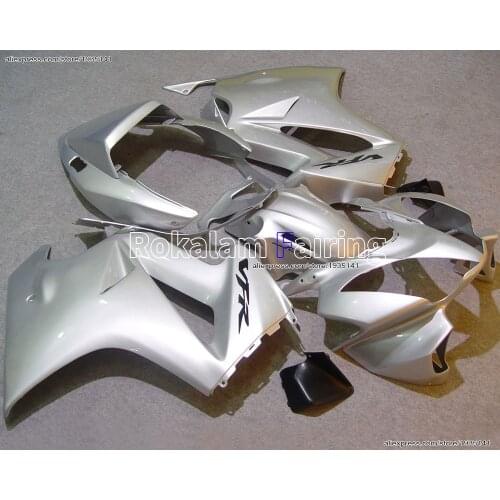 Bodywork Aftermarket kit For Honda VFR800 2002-2012 VFR 800 02-12 Silver Black Motorcycle Fairing (Injection molding)