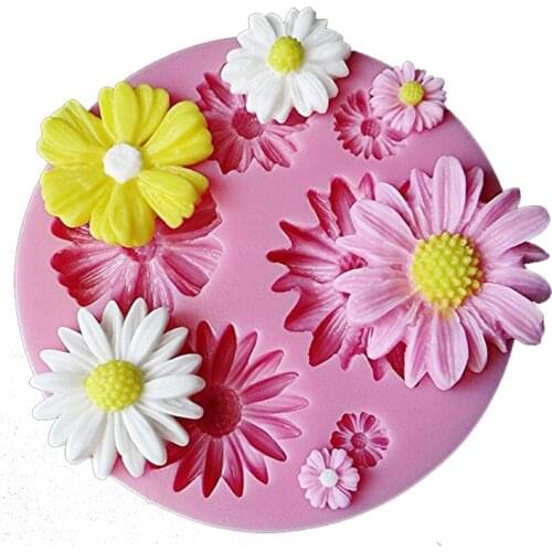 3D Sun Rose Flower Silicone Molds Cake Decorating Tools Fondant Craft Cake Candy Chocolate Ice Pastry Baking Tools Cake Mold