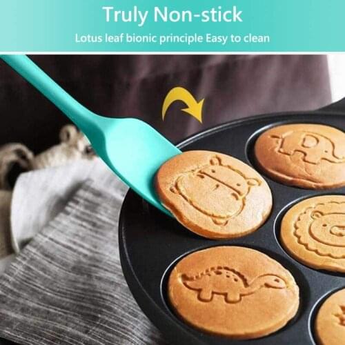 Newly 7 Hole Fried Egg Burger Pan Fried Egg Pan Wooden Handle Pancake Frying Pan Egg Cooker Gas Stove And Induction Cooker