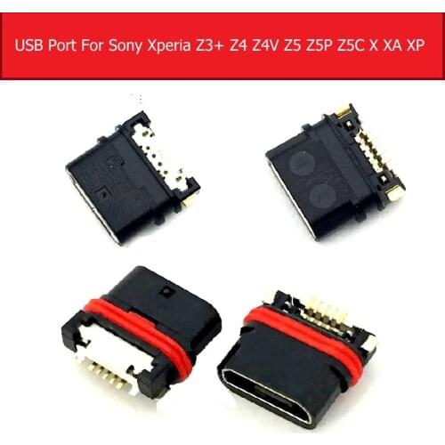 Waterproof USB Charging Port For Sony Xperia X Performance XA Micro USB Charger Plug Dock For Sony Z3+ Z4 Z4V Z5P Z5C Repair