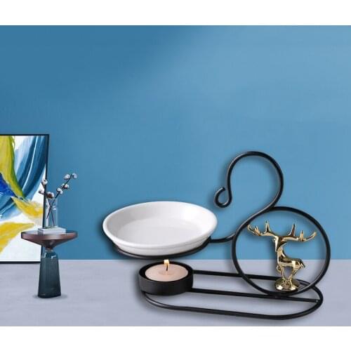 Wax Melts Oil Burner Essential Oil Aroma Burner Metal Candlestick Candle Holder Home Decoration Art Craft Gift For Wedding Party