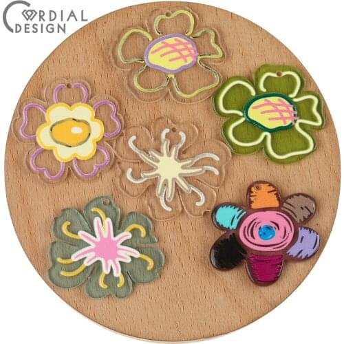 Cordial Design 50Pcs Jewelry Accessories/DIY Making/Flower Shapes/Choose/Charms/Jewelry Findings & Components/Earrings Pendant