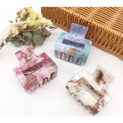 Oaoleer INS Fashion Korean Acrylic Square Hair Clips Girls Hairpins Crab Claws Clamp for Women Hair Styling Tool