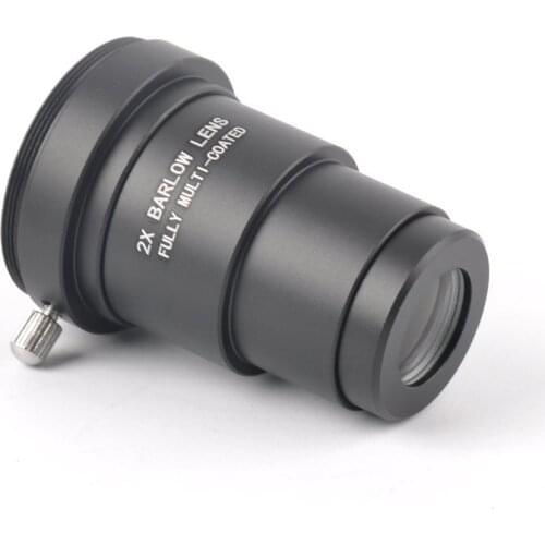 1.25 Inch 2x Fully Blackened Metal Barlow Lens - Accept 1.25inch Filters-also Can Be Used for Astronomical Photography