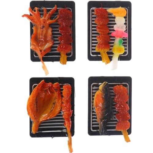 1PCS 1/6 Scale Miniature Dollhouse Pretend Food Mini Barbecue For Blyth Azone Dolls Decor Play Toys For Children Kitchen Toy