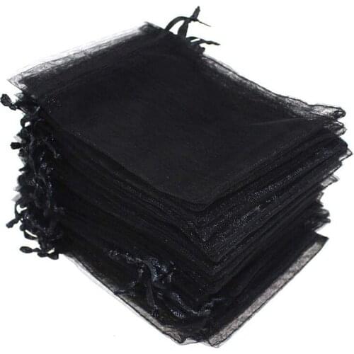 100pcs Nylon Fruit Grow Bags with Drawstring Garden Plant Growth Pouches Anti Bird Grape Protection Bag Agriculture Pest Control