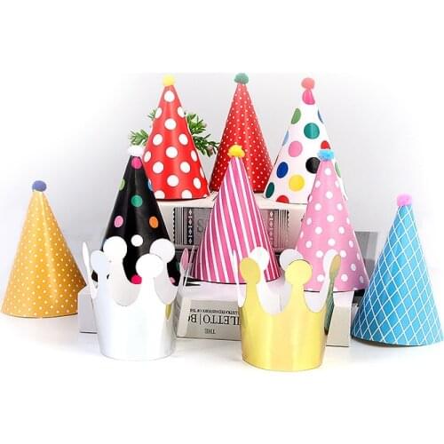 11PCS Birthday Party Supplies Korean Cute Party Hat New Childrens Birthday Decoration EVA Hat