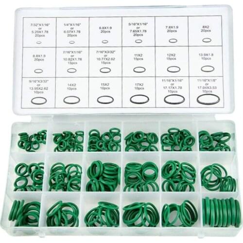270PCS R134A 18 Sizes Assortment Car Air Condition Rubber Ring O-Rings Seal A/C Repair Automotive AC Pipe Tool Joint Seal Rings