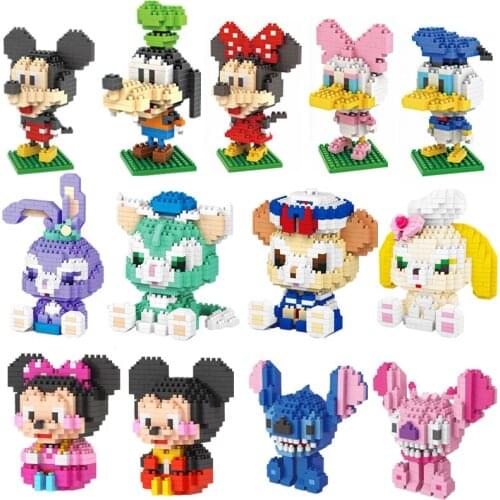 30 Different Disney Mickey Mouse Blocks Brick Toy Mini Blocks Cartoon Characters Teaching Childrens Toy Compatible