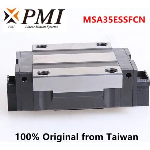 4pcs Taiwan PMI MSA35E MSA35ESSFCN flange linear guide slider carriage block MSA35E-N bearing for CO2 laser machine CNC router