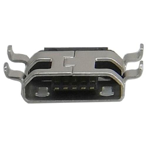 50/100 pcs 2 style 5 Pin 4 Feet USB Female Warp/ Flat Edge Connectors Port Micro USB Connector Jack Tail Plug Sockect Terminals