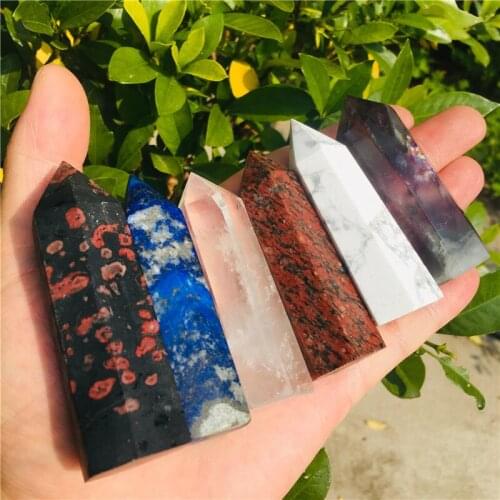 6 pcs 100% Natural quartz crystal generato CRYSTAL POINT healing as gemstone collection