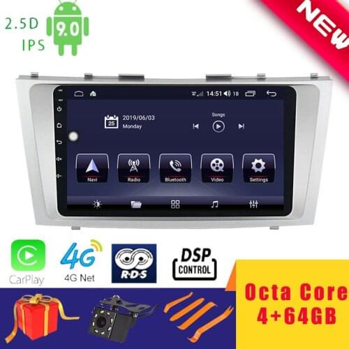 9" Android 10.0 Car Multimedia Player Stereo for Toyota Camry 40 50 2006-2011 Head Unit Octa Core DSP 2.5D+IPS 4G Carplay