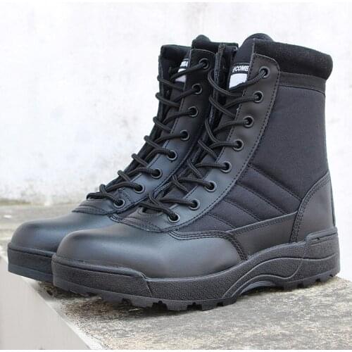 Big Size 46 safety shoes Men Military Boots Special Forces Tactical Desert Combat Boats Outdoor Shoes Snow Boots work shoes