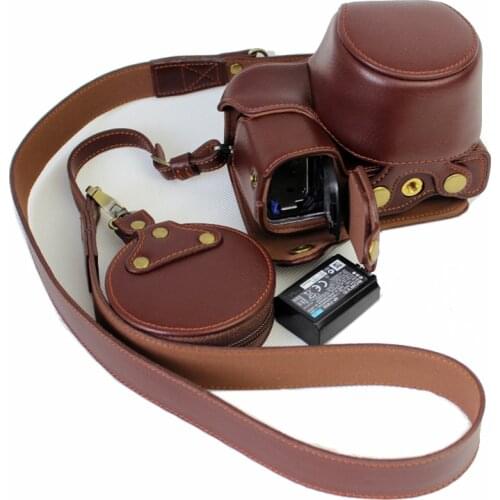 Genuine Leather Case Camera Bag For SONY A6400 A6300 A6100 A6000 ILCE-6300 protective Cover shell With Battery Opening