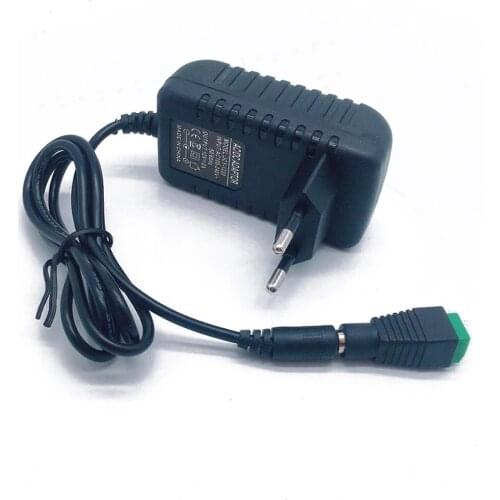 DC12V Adapter AC100-240V Lighting Transformers OUT PUT DC12V 2A Power Supply for LED Strip +Connector