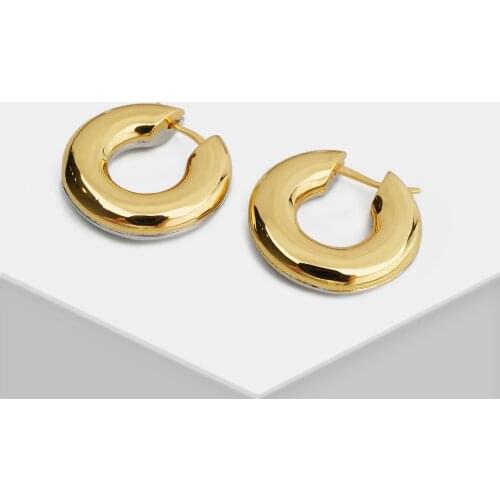 G29 french circle metal earrings geo hoop earrings top quanlity women jewelry ins fashion runway party gift with box