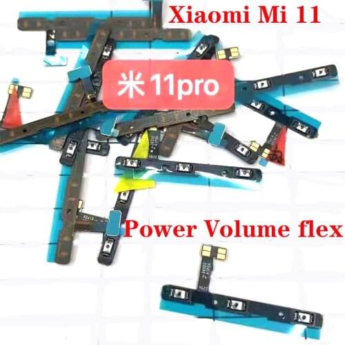 New Power ON OFF Mute Switch Control Key Volume Button Flex Cable For Xiaomi Mi 11 Pro