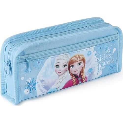 Disney Frozen,Mickey,Minnie,Sofia Canvas Princess Pencil Bag Cartoon Cute Zipper Large Capacity Stationery Bag Childrens Gifts