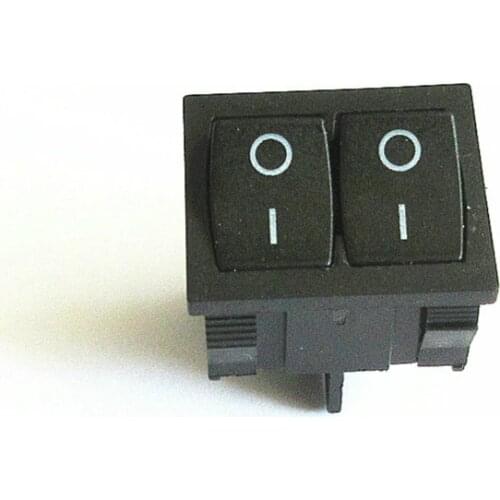 KCD5 Double Rocker Switch 4-pin ON/ OFF Black Parallel Boat Power Switch