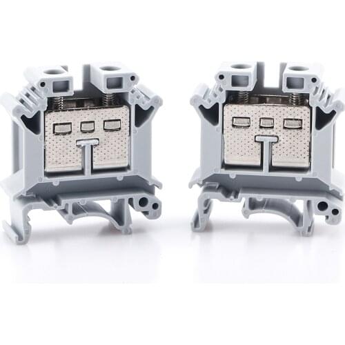 Din Rail Terminal Blocks 10Pcs UK-25 Universal Class Connector Screw Connection Terminal Blocks UK25 Wire Conductor