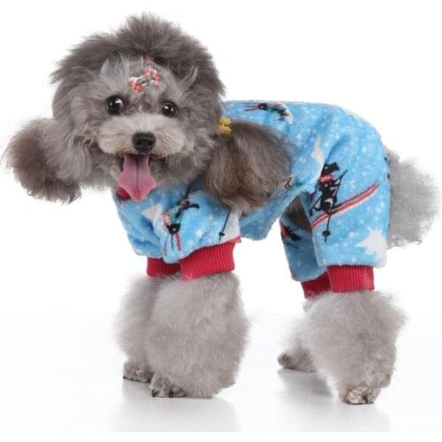 Pet Cartoon Dog Jumpsuit Soft Pajamas Comfortable Dog Clothes Lovely Pajamas For Small Medium Dogs Puppy Winter Dog Jumpsuits