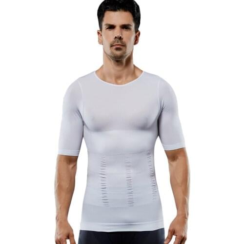 Men Slimming Shaper Vest Posture Corrector Belly Abdomen Control Fat Burn Waist Trainer Compression Shirts Corset for Male