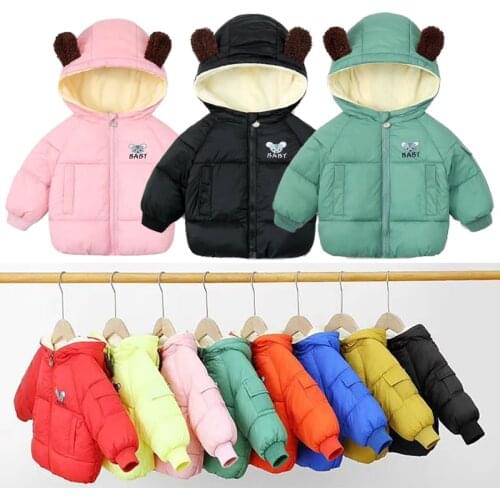 For 1-4 Years Infant Kids Winter Jackets For Girls Hooded Warm Baby Boys Coat New Jacket For Kids Clothes Childrens Clothing