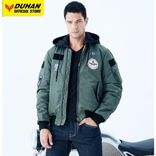 DUHAN Motorcycle Jacket Men Waterproof Body Protective Armor Motocross Removable Keep Warm Liner Windproof Moto Cycling Jacket