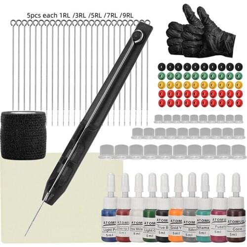 Tattoo Needles Set Hand Poke Stick Tattoo Supplies Kit Practice Beginner Skin