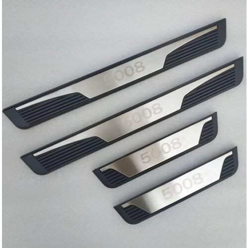 For peugeot 5008 accessories 2017 2018 2019 suv gt Door Sill Scuff Plate Trim Plates