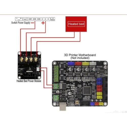 New 3D printer Hot Bed MOSFET Power Expansion Board / Heat bed Power Module For Anet A8 A6 A2 Compate Black Ramps 1.4
