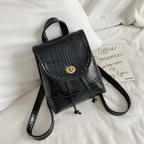 Solid Color PU Leather Backpacks for Women 2021 Fashion Female Small Backpack Simple School Bags for Teenagers Girls Travel Bag